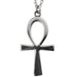 Ankh Silver-dipped Pendant Necklace on Rolo Chain Jason Main