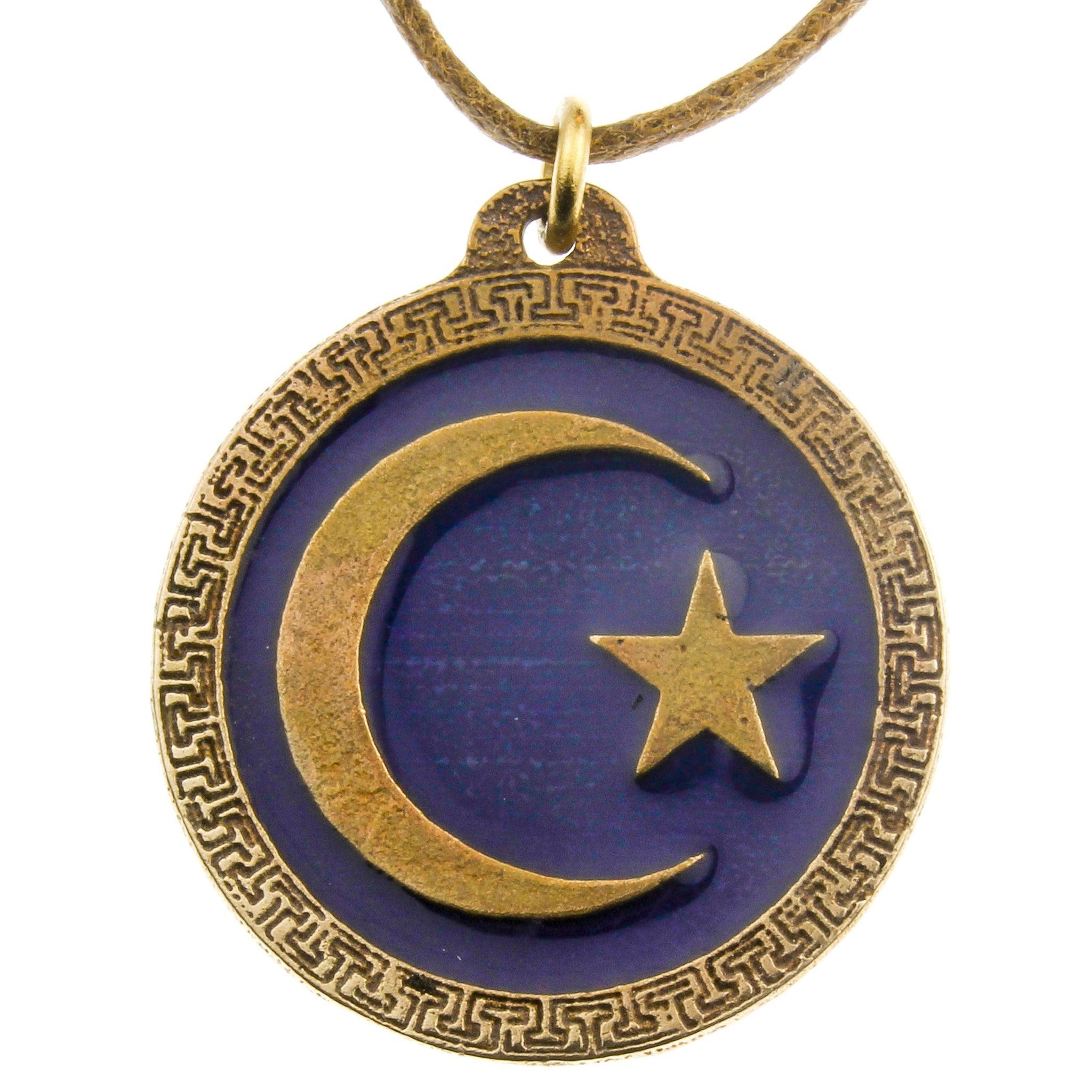 Crescent moon and star pendant store