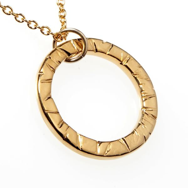 Infinity Gold-dipped Pendant Necklace on Adjustable Fiber Cord