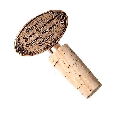 "Make Wine Not War" Cork Wine Bottle Stopper