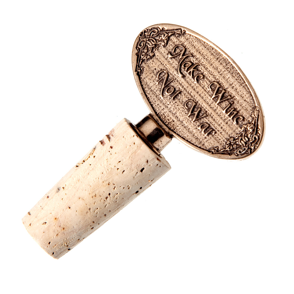 "Make Wine Not War" Cork Wine Bottle Stopper