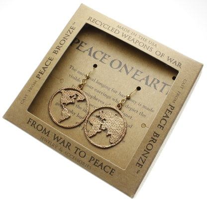 Peace on Earth Peace Bronze Earrings