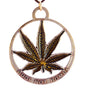 Buds Not Bombs Acapulco Gold Enamel Leaf Necklace on Adjustable Natural Fiber Cord