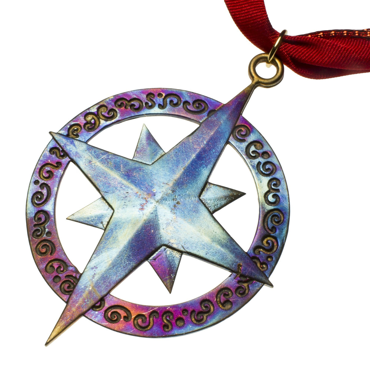 Compass Rose Ornament with Ribbon – From War to Peace