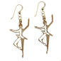 Dancing for Peace Peace Bronze Earrings on French Hooks