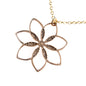 Flower Power! Peace Bronze Pendant Necklace on 18" Rolo Chain