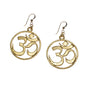 Om Gold-dipped Earrings on French Hooks