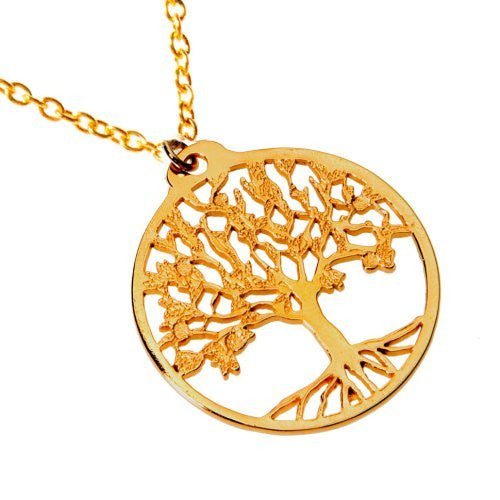 Gold Tree of Life Necklace & Earring Set - CladdaghRings.com